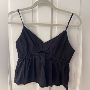 Black babydoll tank top